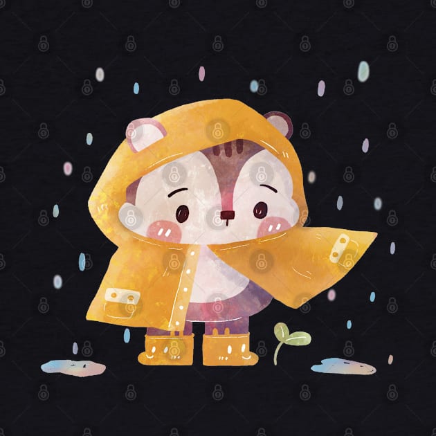 In the rain by Mollyluo.draws